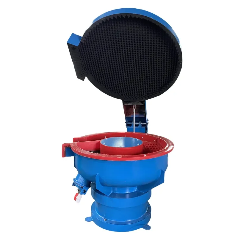 150L Low Noise Aerospace Part Finishing Grinding Vibratory Polishing Deburring Machine with Lid