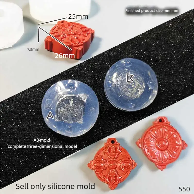 DIY Handcraft Vajra Chinese exorcist Amulet Epoxy Resin Mold Food Play Miniature Pinching Mould Epoxy Resin Mold UV Resin Moldse