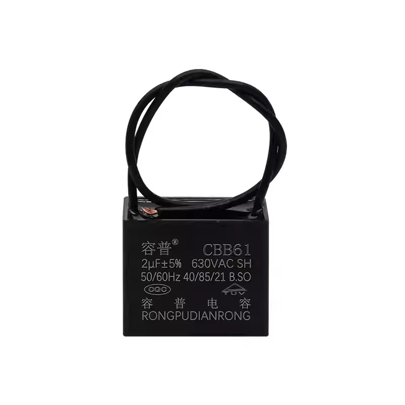 5pcs CBB61 welding machine motor starting capacitor 2UF 630VAC blower exhaust fan range hood electrical container
