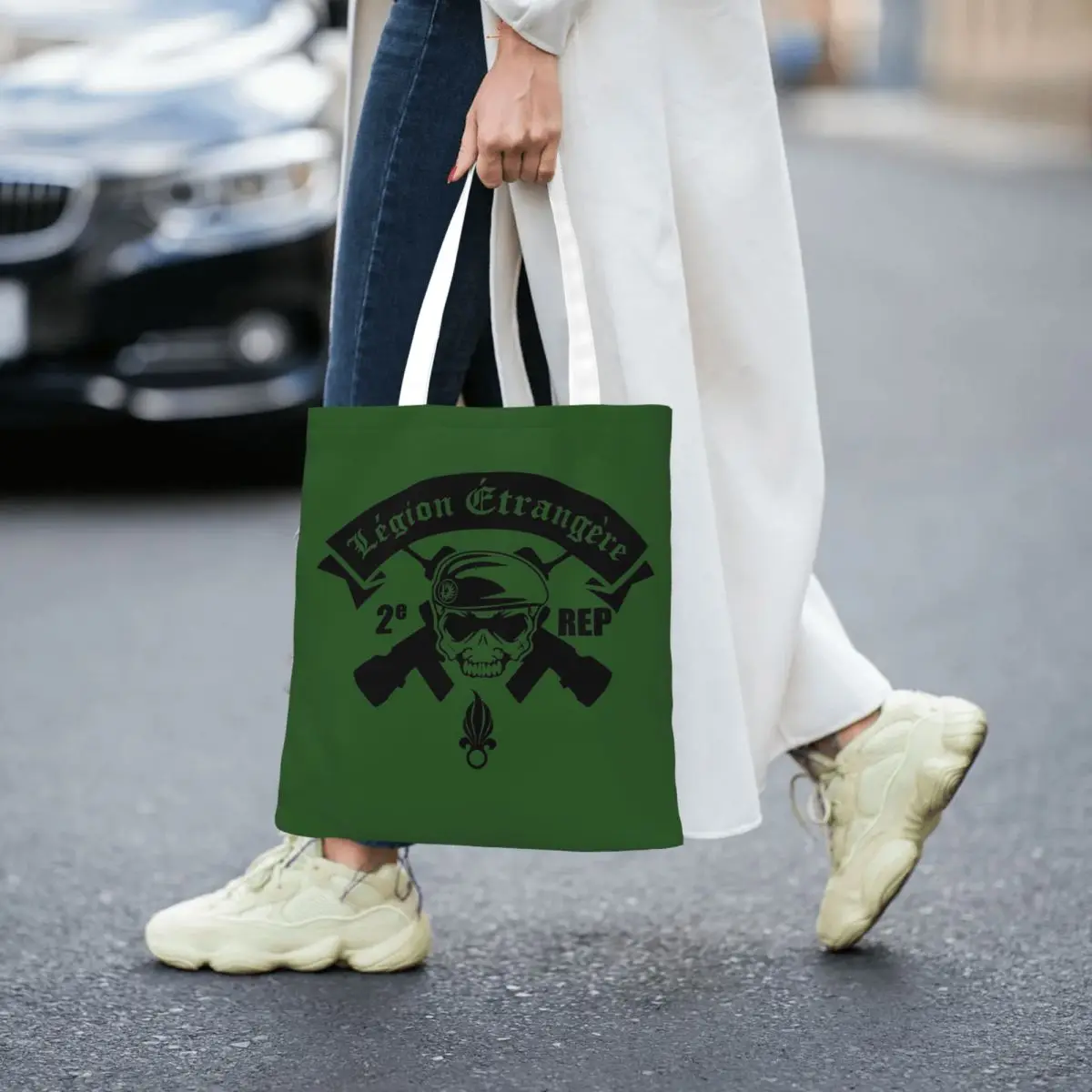 

Legion Etrangere Foreign France Военные сумки для покупок Многоразовая парусиновая большая сумка для девочек Дорожная сумка через плечо