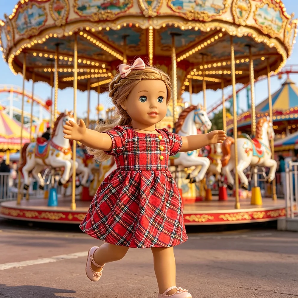 18 Inch Doll College Style Dress and Casual Style Dress Are Suitable for Summer Versatile Clothing for 18 Inch Dolls