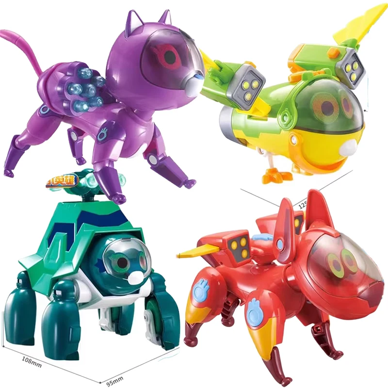 Genuino extraordinario pequeño héroe relámpago Cool Pioneer superb Moto tortuga Dr. Sweet Cat Girl Transfor serie Birdman juguetes