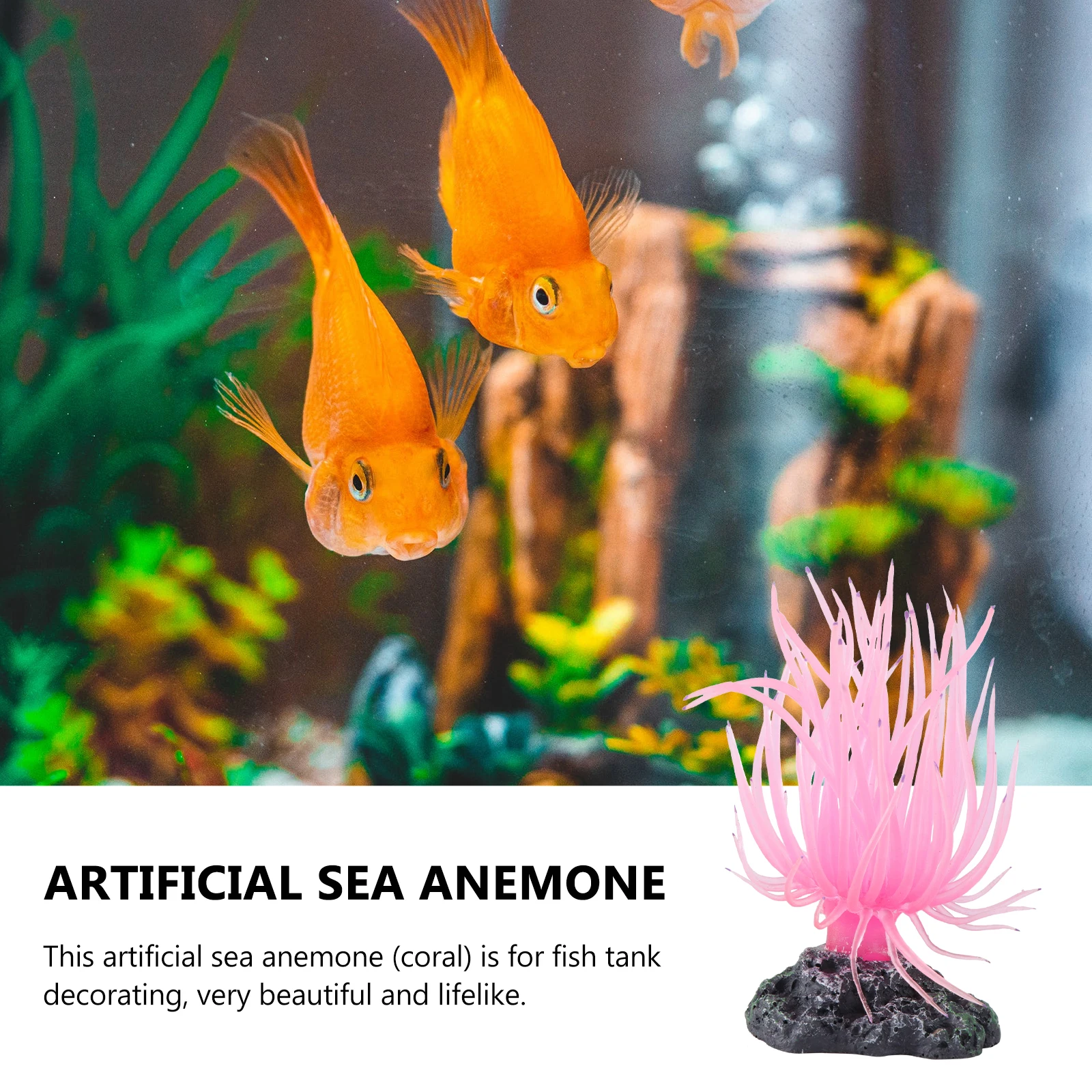 

Artificial Sea Anemone Fish Tank Decor Ornament Aquarium Accessories Water Landscape Decor For Fish Tank
