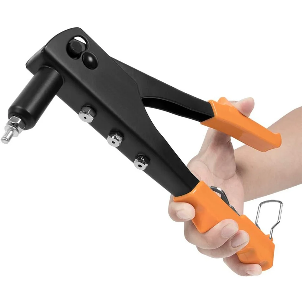 Imagem -04 - Conjunto de Arma Rebitador Resistente Inclui 100 Peças de Rebites Conjunto de Rebitador Manual Alicate de Rebite Cego Arma Faça Você Mesmo Rebites Porca Ferramentas Automotivas