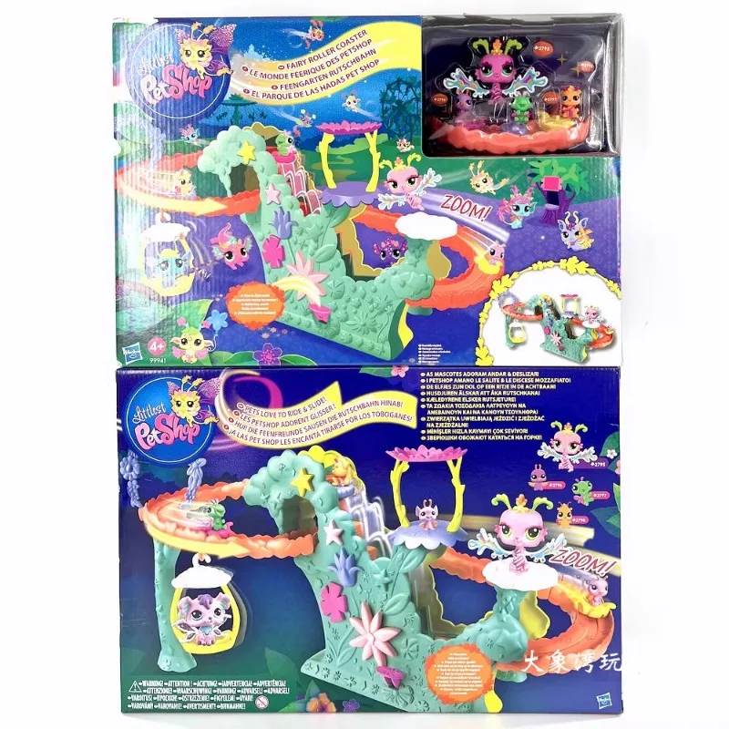 【IN SHELF】hasbro Anime Littlest Pet Shop Fairy Roller Coaster Christmas Gifts for Kids Genuine Action Figure Model Toys