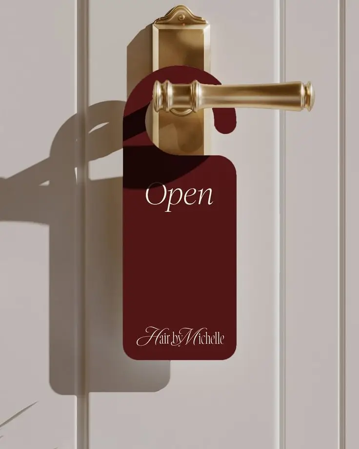 High-Quality Custom Logo Paper Door Hanger for Business Promotional Use Customizable Design