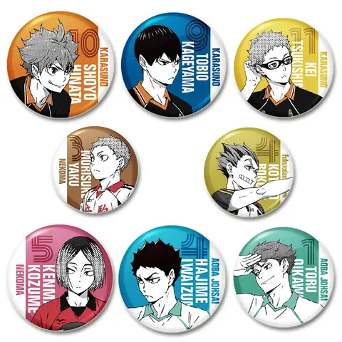 Anime Haikyuu!! Pins Cartoon Figures Kenma Kozume Badge Volleyball Boys Handmade Brooches Breastpin for Backpack Clothes Gift