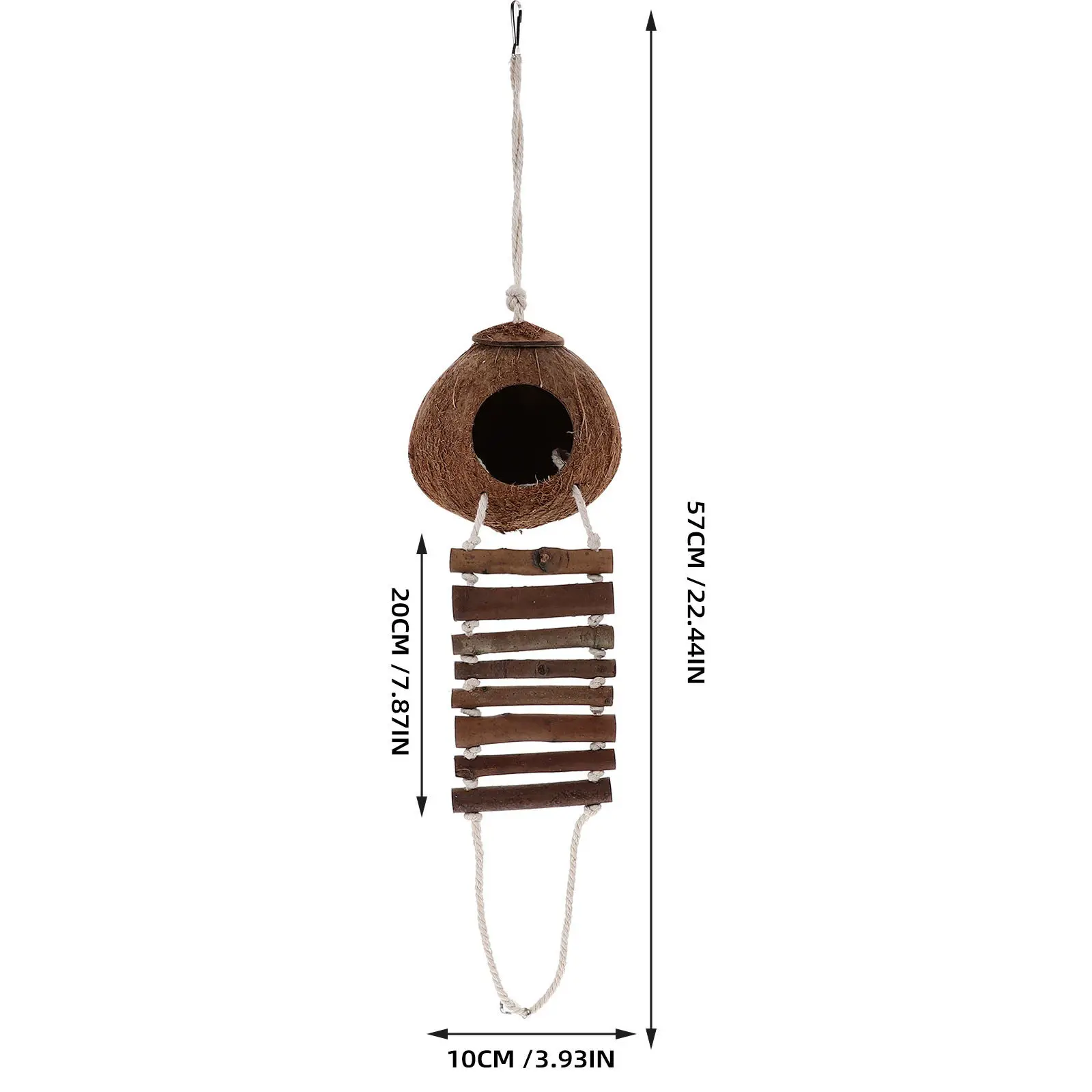 Hermit Crab Habitat with Ladder Shell Design Reptile Hideout Wear Resistant Adorable Terrarium Decor Small Reptile Shelter