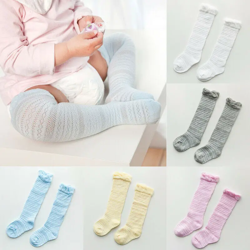 Neugeborenen Baby Mädchen Socken Sommer Frühling Mesh Socken Kinder Bogen Kniehohe Lange Rohr Socke Sokken Prinzessin Infant Baby Socken calcetines