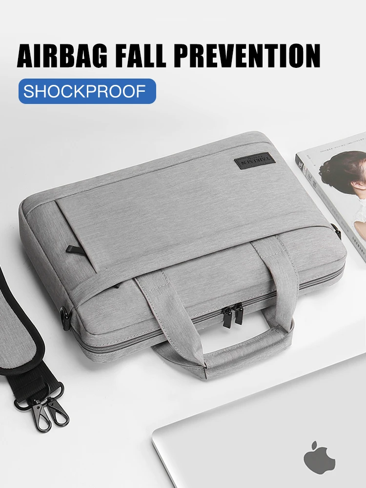 Torba na laptopa Pokrowiec Etui Torba na ramię do M3 M4 14 15 15.6 17 cali Macbook Air Pro 13.3 Huawei Asus Dell Notebook Torby aktówki — zdjęcie 2