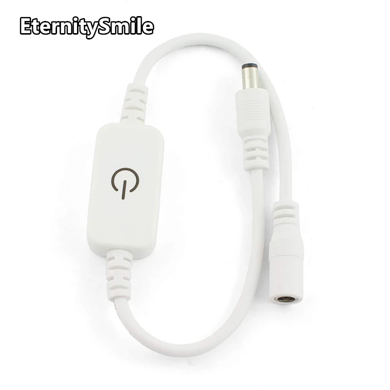 LED Monocromático Controlador Touch Switch, Mini, Em Linha, 12V-24V, Ajuste Interruptor de Luz