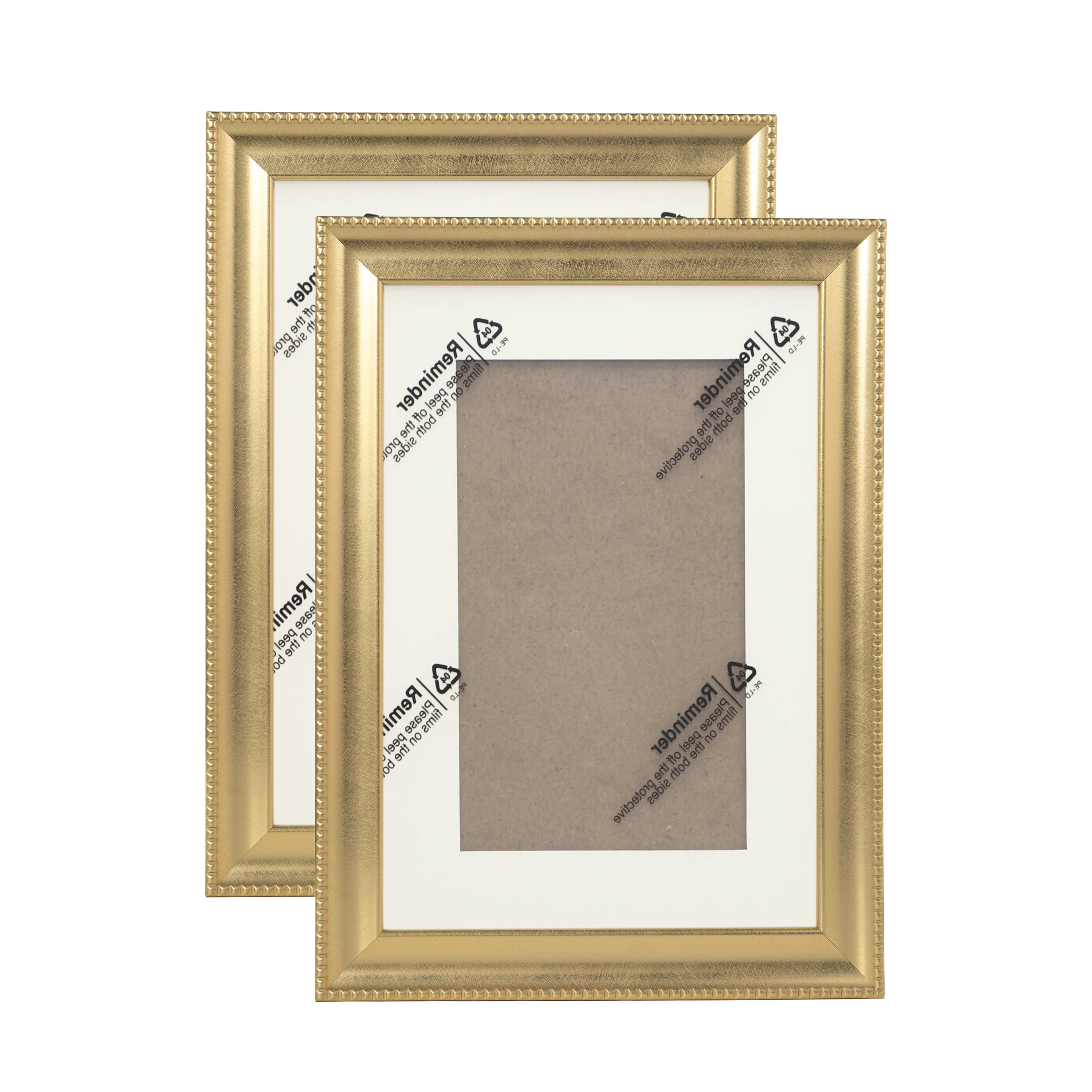 2 Pack Antique Two-Tone Picture Frames With Mat