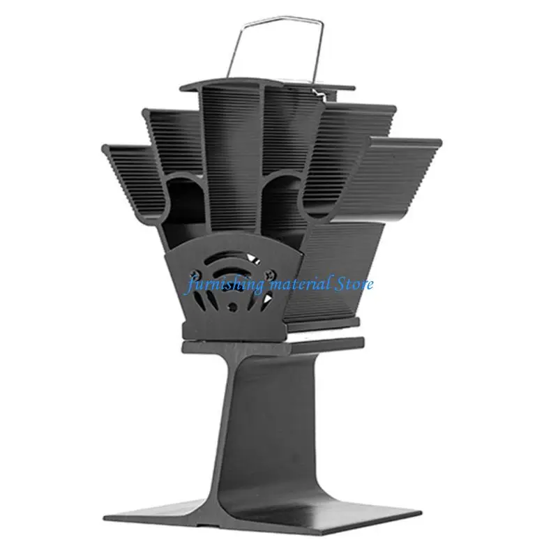 Y5GD 7 شفرات لحرق الخشب، مروحة مدفأة حريق حقيقية، كفاءة مروحة الموقد الخشبي