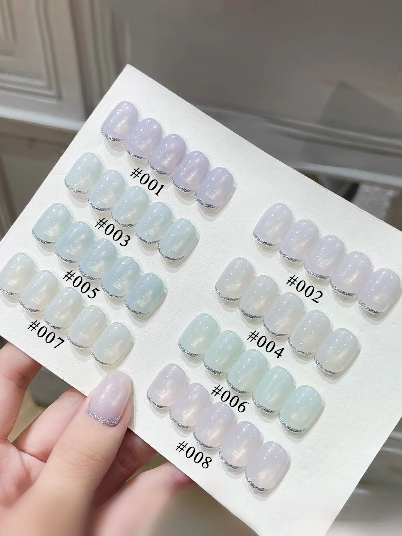 

12ml 1-8pcs Porcelain White Glass Bead Cat Eye Vernis Semi Permanent Glitter Polish DIY Nail Art Soak Off LED UV Gel