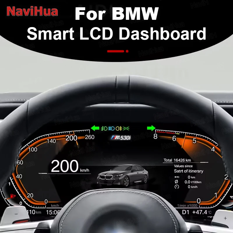 12.3 ''سيارة LCD لوحة القيادة عداد السرعة لسيارات BMW 5 Series E60 E61 E63 E64 2003-2010 أداة رقمية العنقودية GPS Carplay