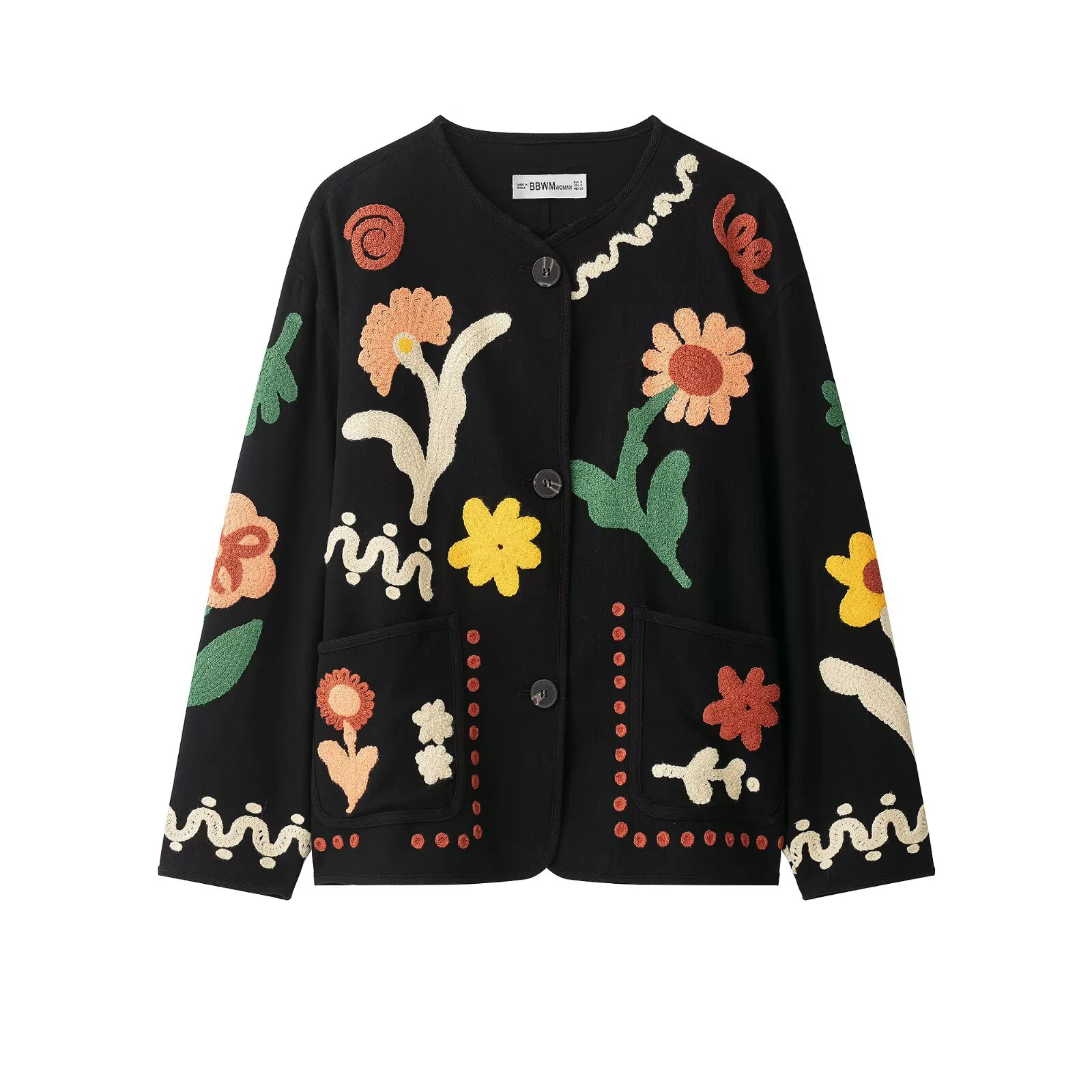 European and American style women's clothing new 2026 fashionable versatile flower embroidered jacket jacket