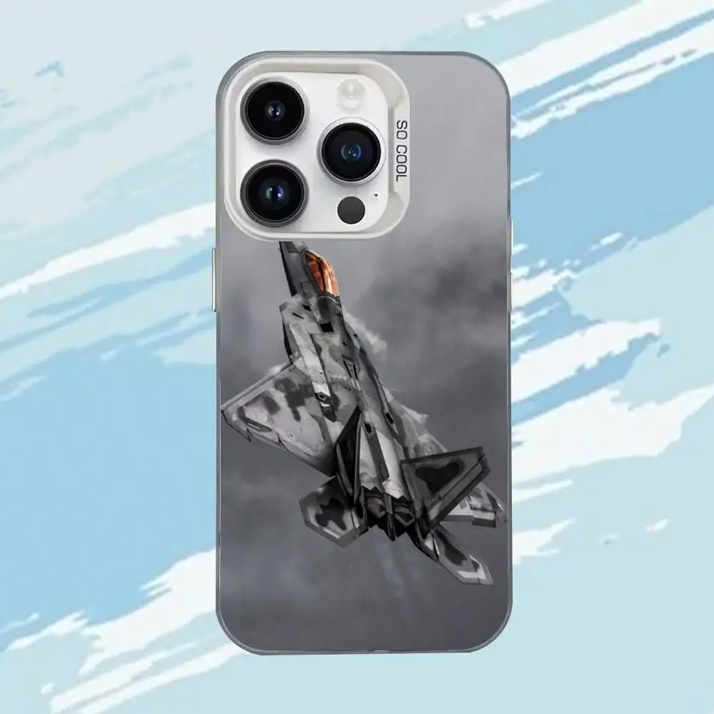 Lockheed – coque de téléphone Martin F-22 Raptor, étui antichoc mat blanc bonbon pour iPhone 17,16,15,14,13,12,11,Mini,Pro,E,MAX