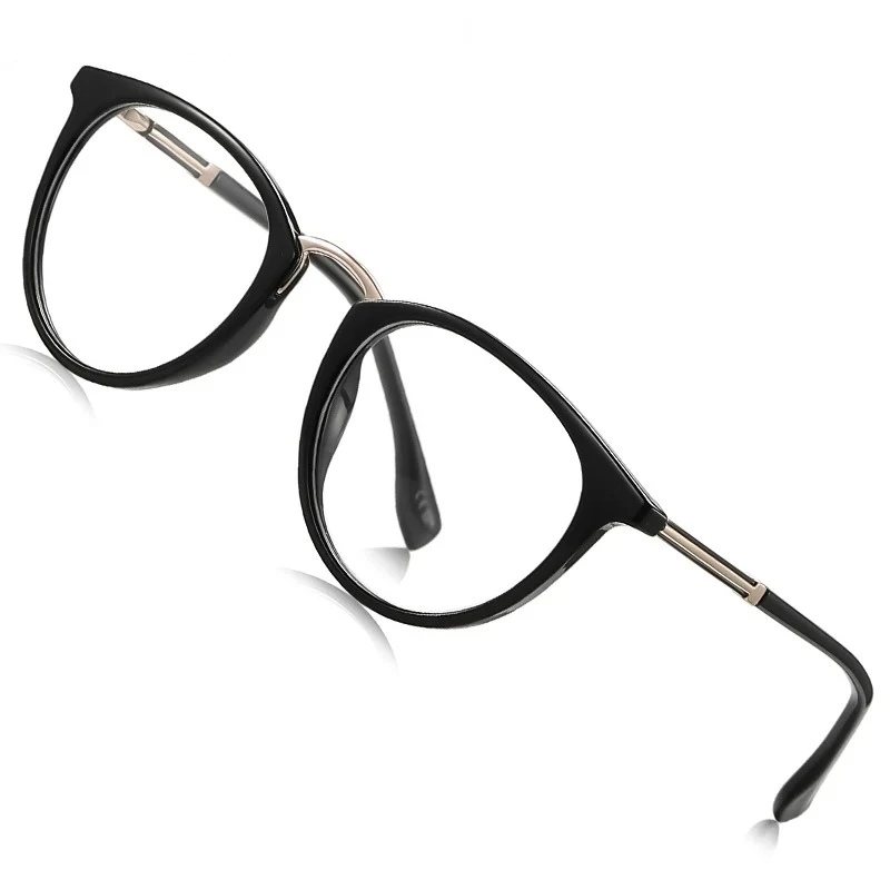 

KUXA Простые классические геометрические круглые настраиваемые оправы с защитой от синего света, очки для чтения по рецепту, фотохромные LS24