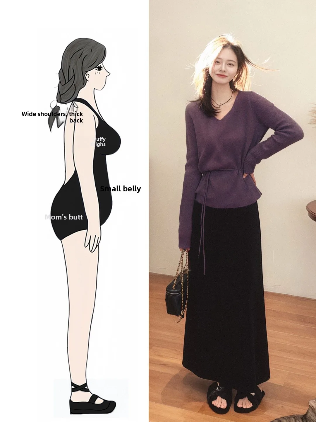 

Весенний повседневный комплект для женщин больших размеров: вязаный свитер и юбка, мягкий фиолетовый цвет, омолаживающий эффект, комфортный модный ансамбль