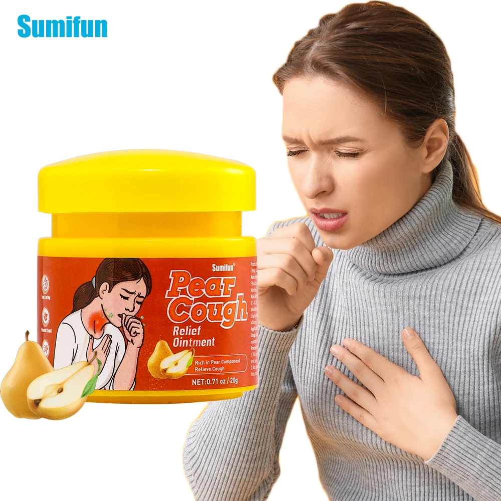 

1Pcs Sumifun Pear Cough Relief Cream Treat Chronic Pharyngitis Sore Throat Ointment Cold Asthma Cleansing Lungs Medical Plaster