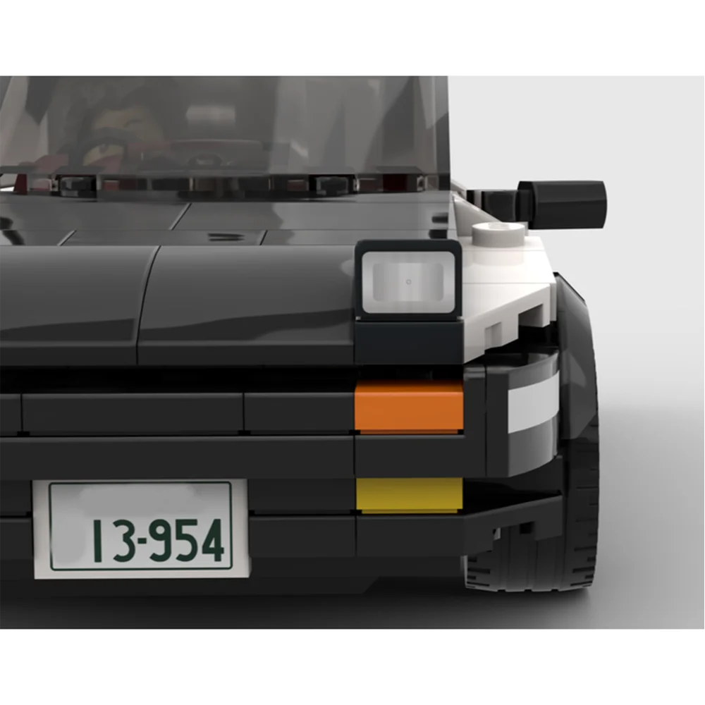 Poladeer 303 Pcs AE86 Sprinter Trueno Speed Champion With Stickers Custom Assembled Building Blocks Model Toy Boy Holiday Gift