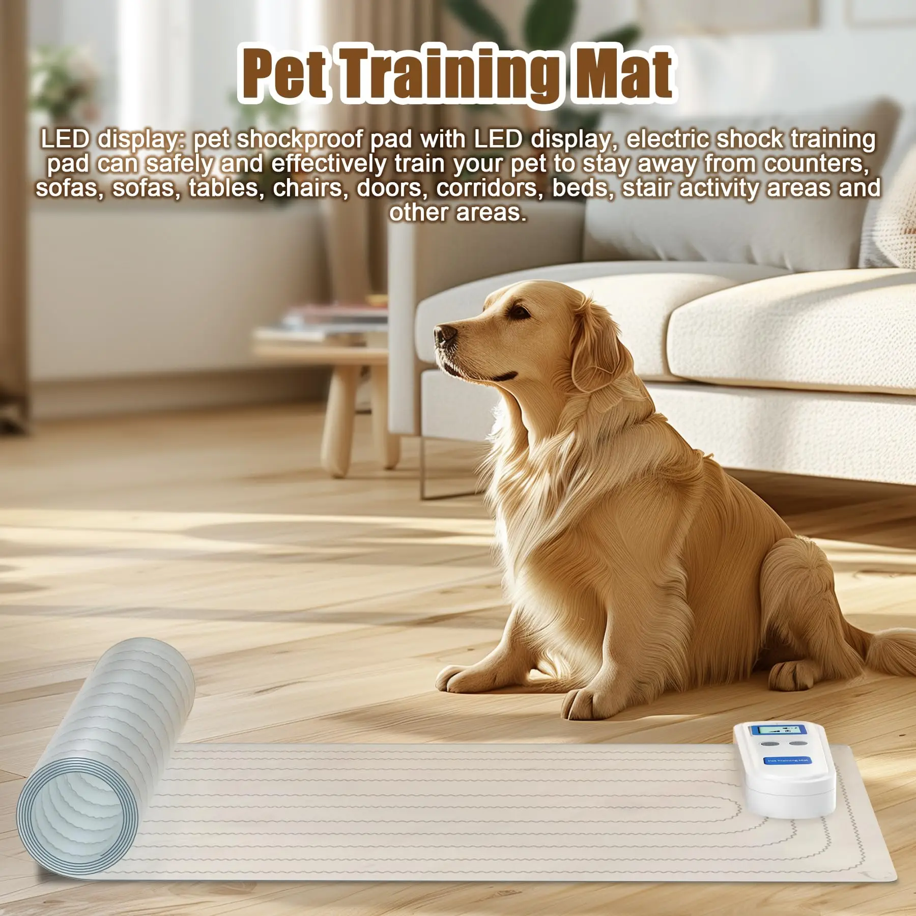 Rechargeable Dog Training Pad, Cat Isolation Static Blanket, Three Training Modes, Pet Driving Pad