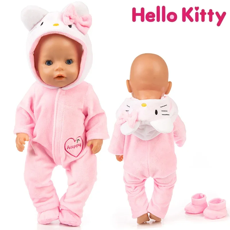 Hello Kitty Baby pagliaccetti neonata tuta vestiti Kawaii manica lunga tute Warm Kids Costume Cosplay per bambini regali