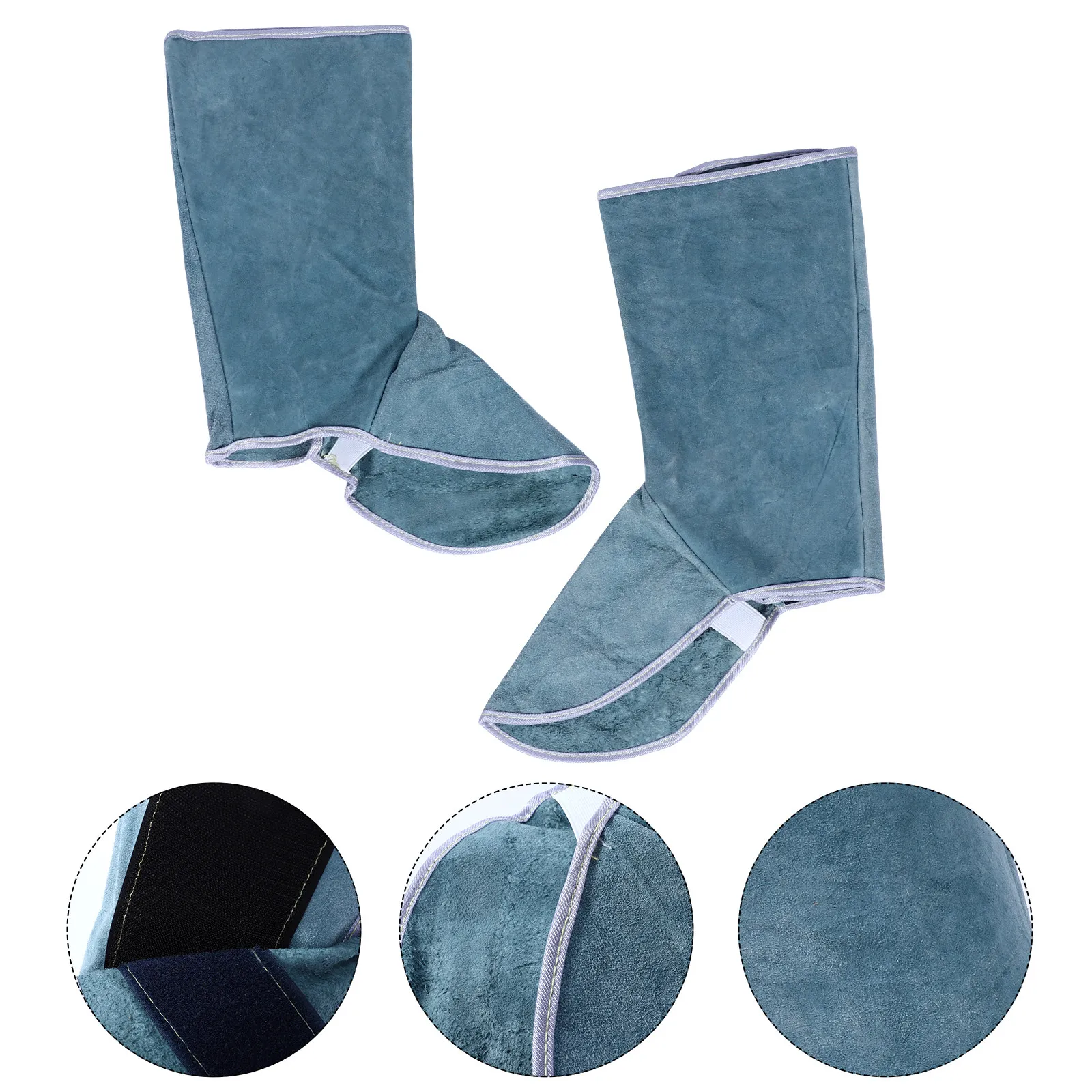 1Pair Welding Shoes Protective Cover Heat Resistant Flame Retardant Adjustable Hook Loop Welding Foot Protector