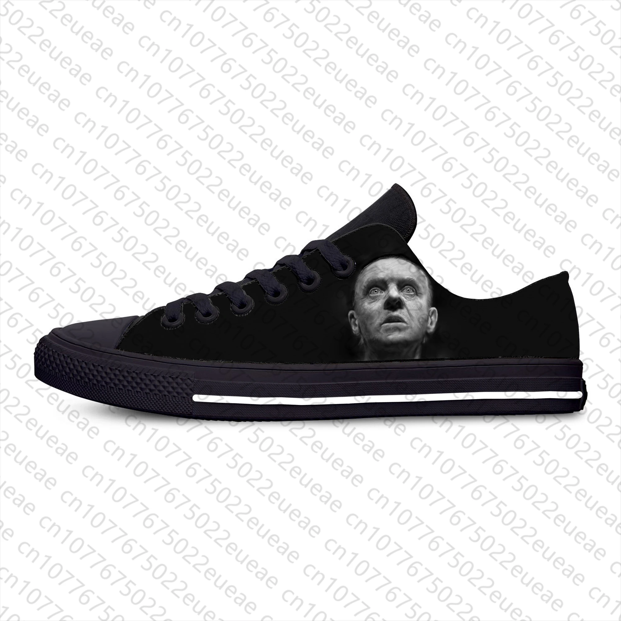 Zapatillas de Tela con estampado 3D para hombre y mujer, zapatos informales de terror, zapatillas ligeras y transpirables, The Silence of The Lambs, Hannibal Lecter