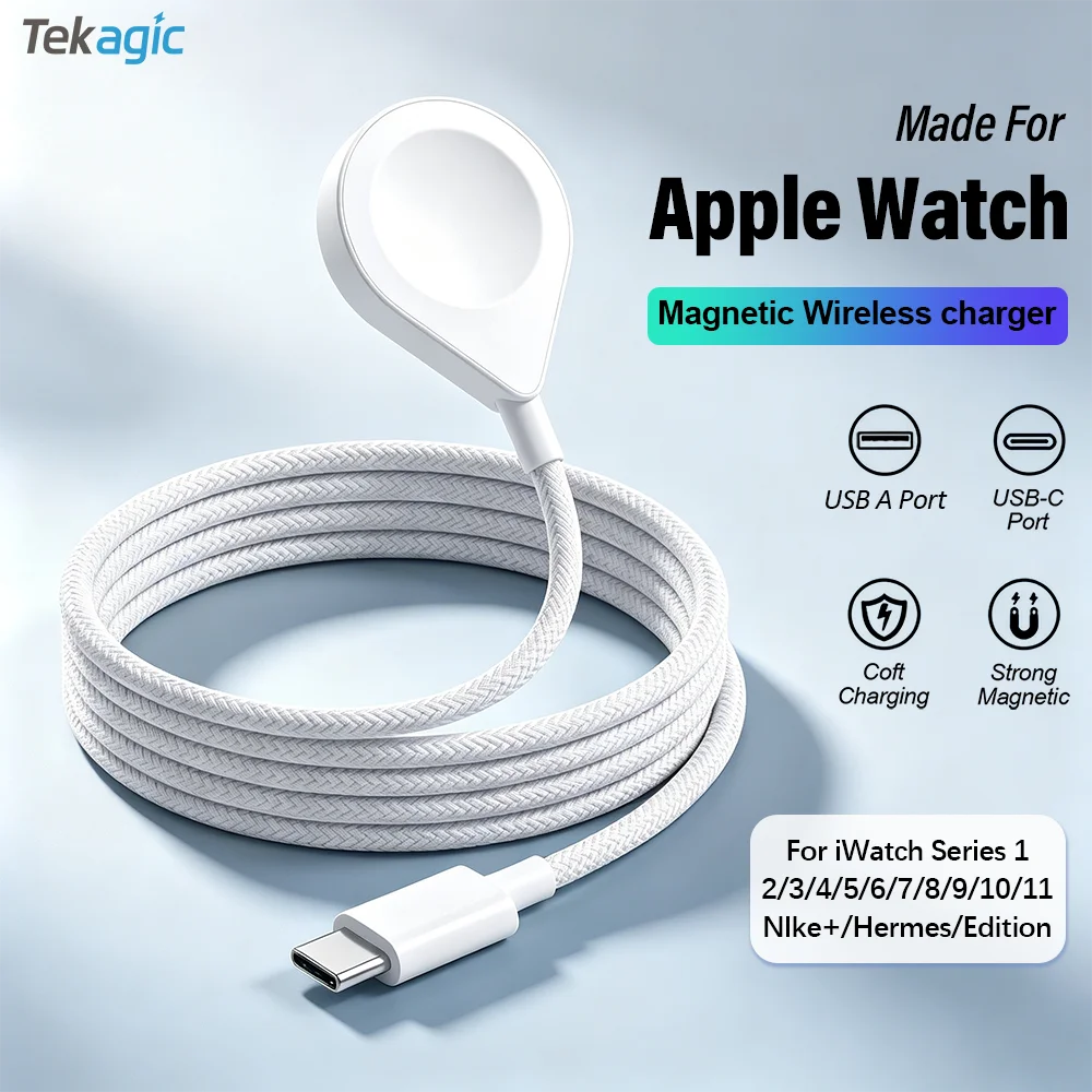 For Apple Watch Charger USB C Magnetic Wireless Fast Charging Cable for iWatch 11 10 9 8 7 6 5 4 3 2 SE/2 Ultra Charger Portable
