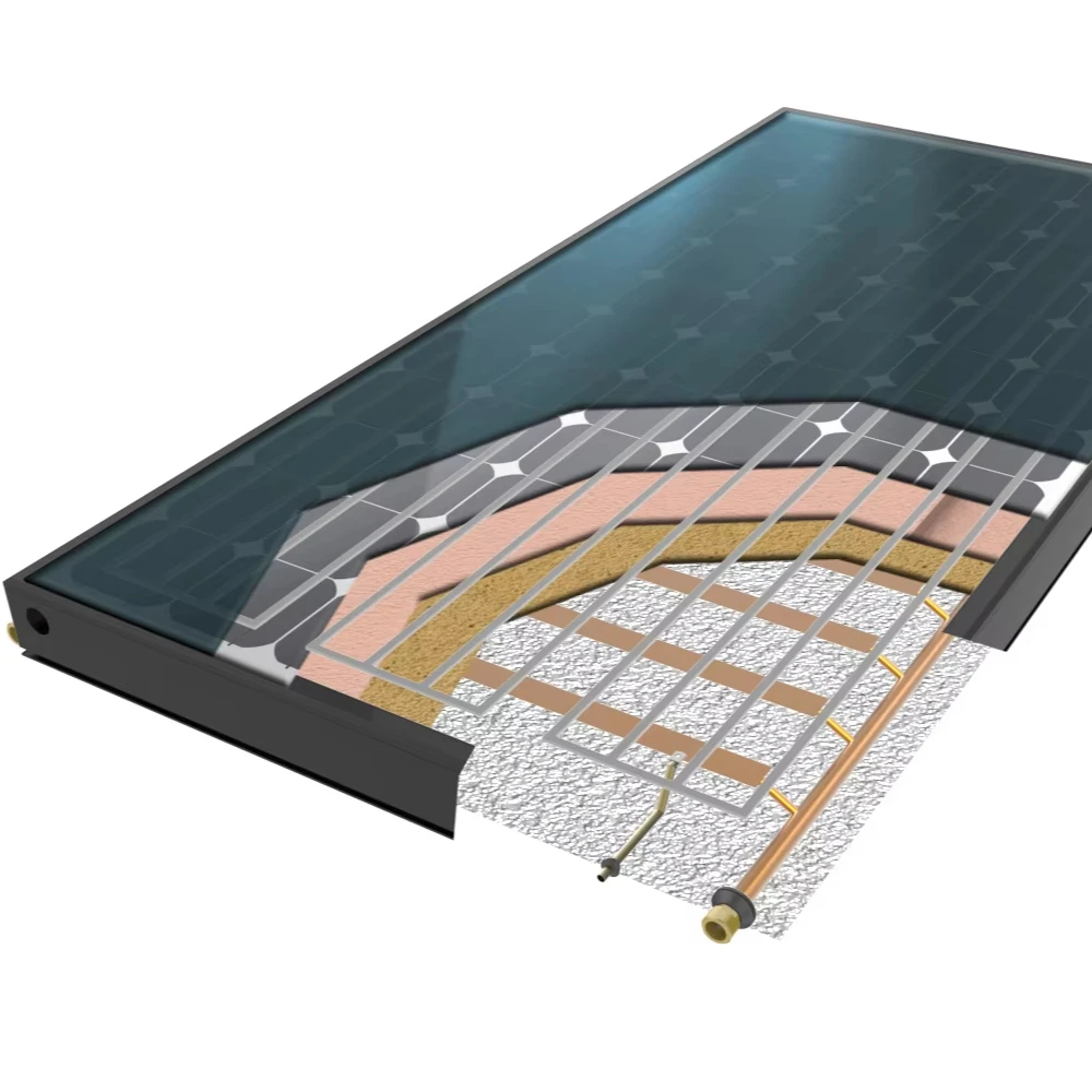 

【Hot】CE PVT Hydro Solar Thermal 2-in-1 PV Panel Solar Collector Evacuated Tube Direct-Plug Connection for Household Freestanding