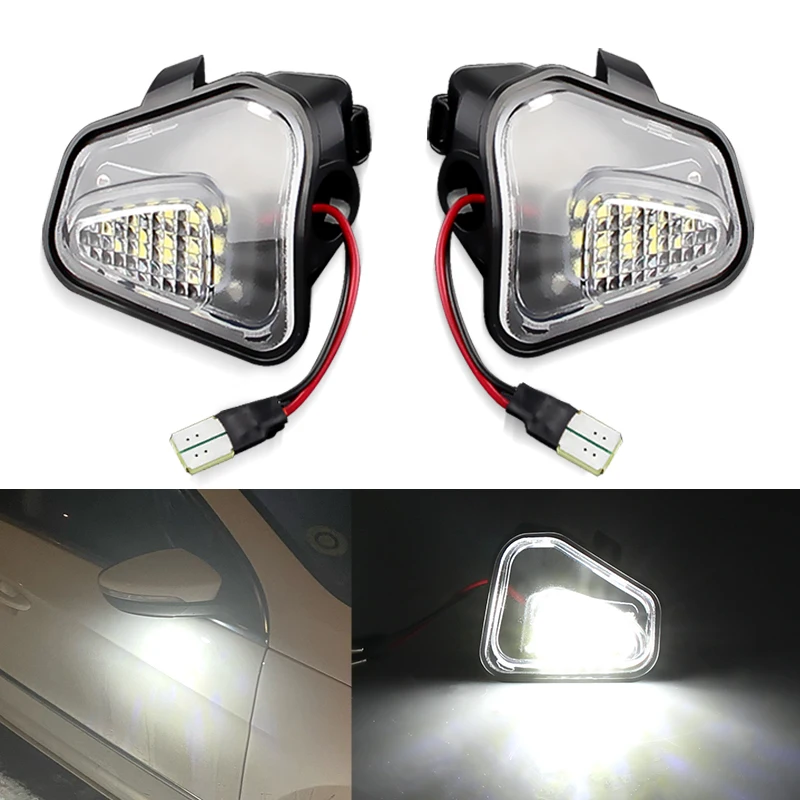 2Pcs Canbus Side Mirror Puddle Lights For Volkswagen VW Passat B7 EOS CC Scirocco Jetta Welcome Lamp Mirror Light For Passat CC