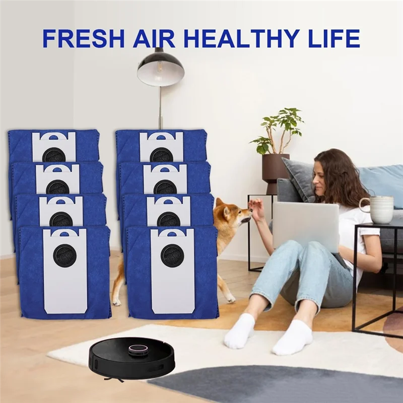 【مشعبية】8 قطعة أكياس الغبار فراغ ل Bobsweep RC400 داستن أوربي فائقة الرؤية جهاز آلي لتنظيف الأتربة استبدال الملحقات كيس لجميع الغبار