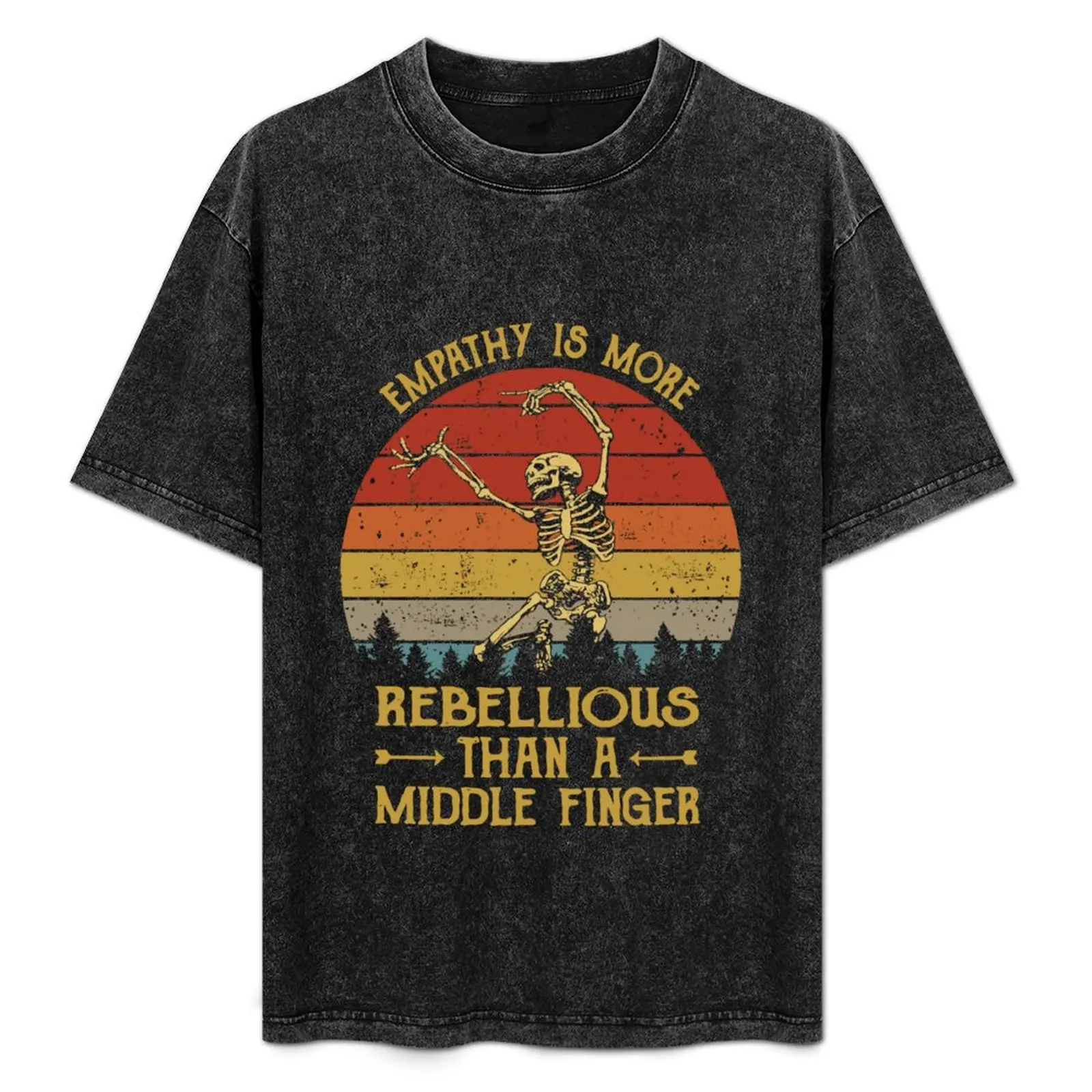 T-shirt vintage « L'Empathie est plus rébellienne que le doigt d'honneur » pour homme, idéal pour le travail et les activités de plein air