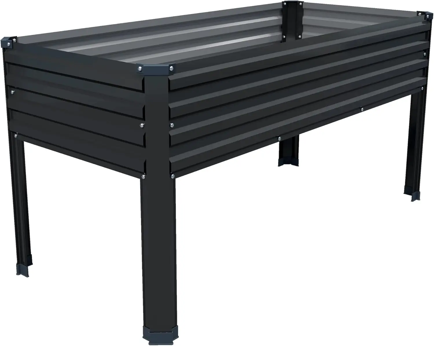 

Elevated Galvanized Garden Bed with Legs, 48x24x30in Planter Box for Outdoor Plants, 350lb Capacity