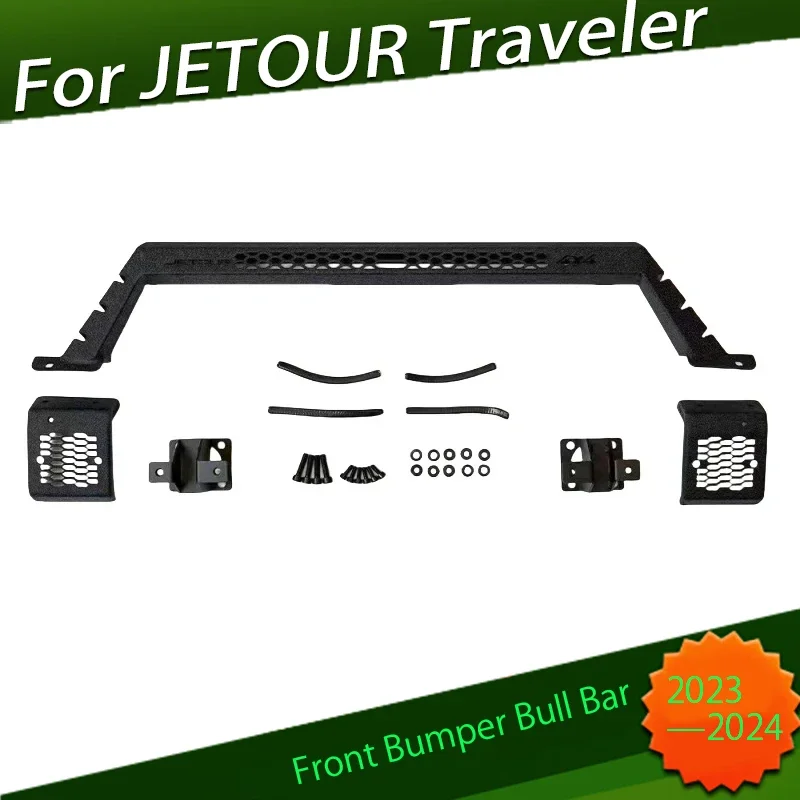 Car Front Bumper Bull Bar Fit for JETOUR Traveler T2 2023 2024 Modification Special Anti-collision Bumper Car Exterior Parts