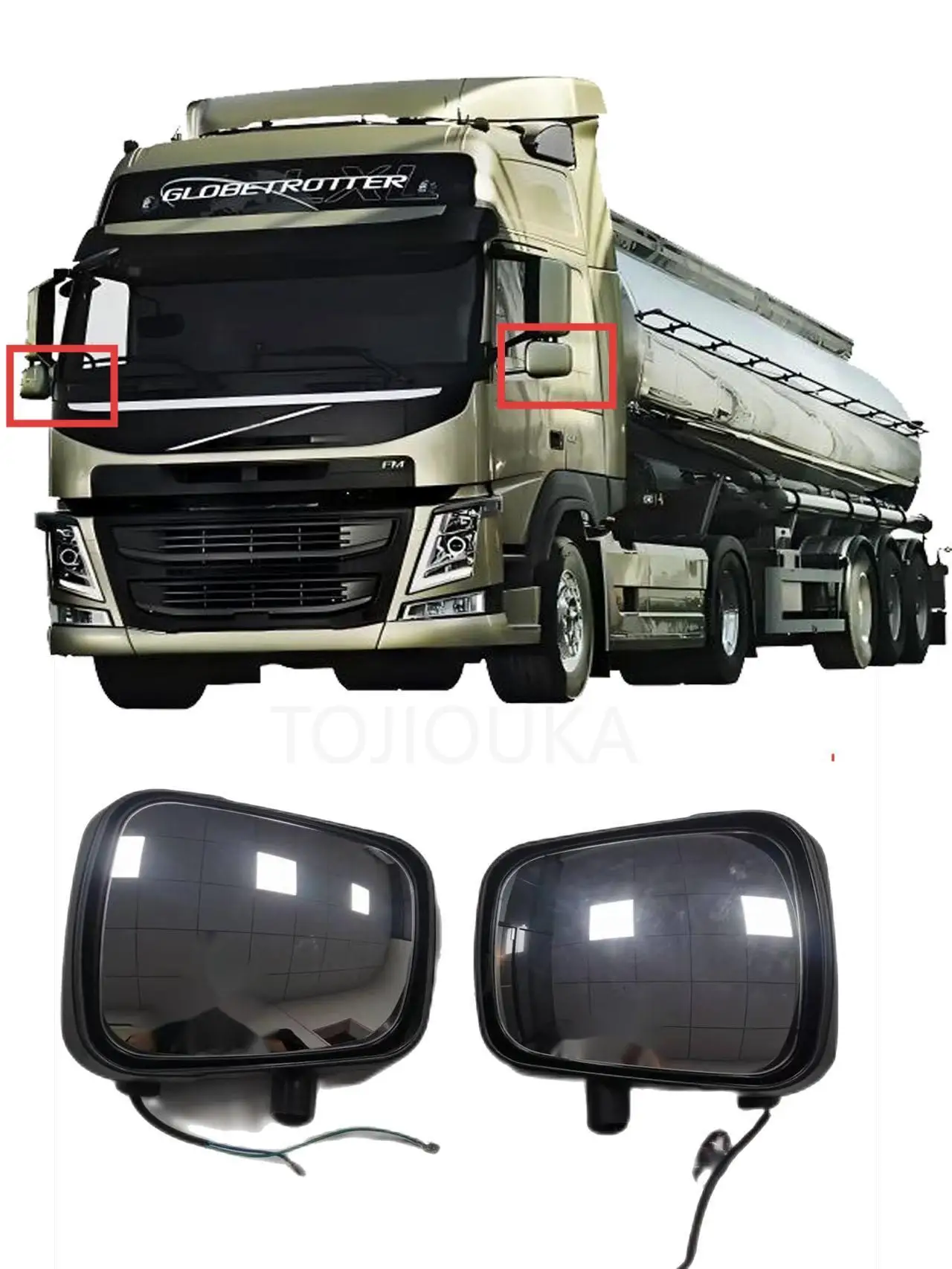 

Suitable For VOLVO Truck Cabin Wide -Angle Inverted Mirror OEM 20360811 20360807 20841081 21070768 20589816 20841078 21320300