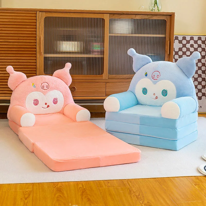 Anime Cartoon Sanrio Hello Kitty Kuromi Child Kawaii Sofa Chair Folding Sofa Bed Lazy Small Sofa 115X50Cm In Stock