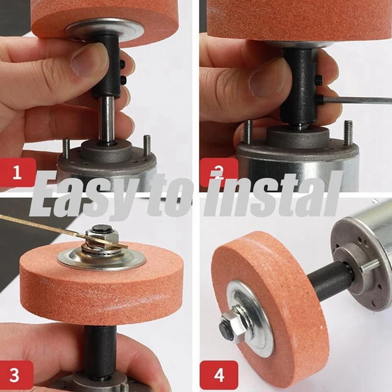 Prolunga per albero ABVJ-2, albero di prolunga per smerigliatrice da banco, kit di supporto per albero filettato adattatore per albero motore da 8 mm a 10 mm