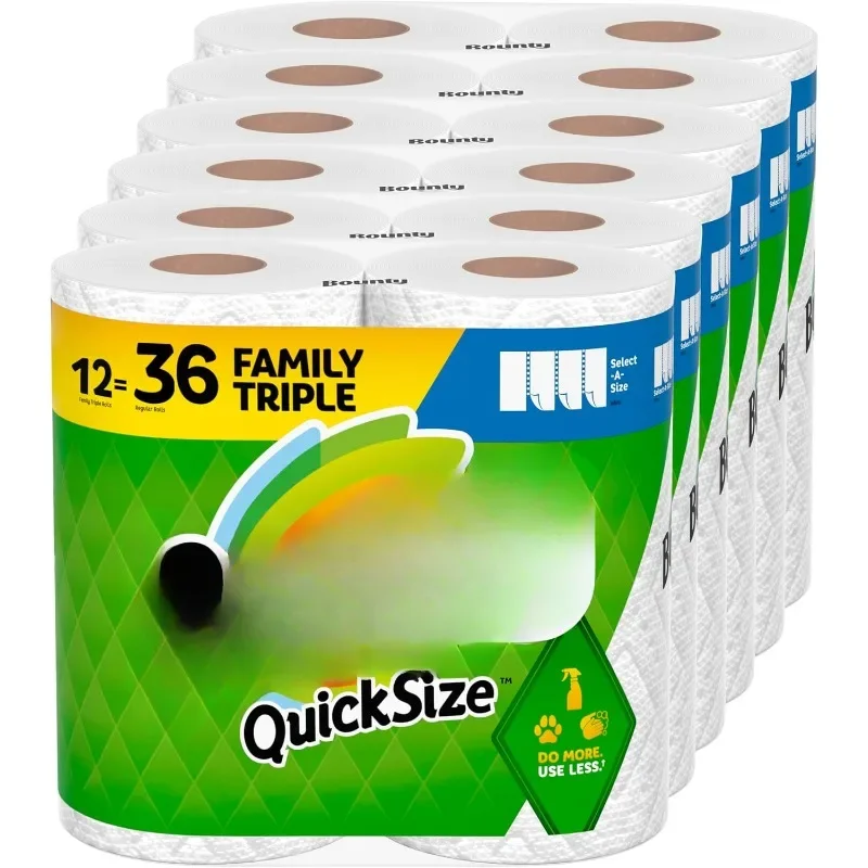 

HOT Paper Towels, White, 12 Family Triple Rolls = 36 Regular Rolls