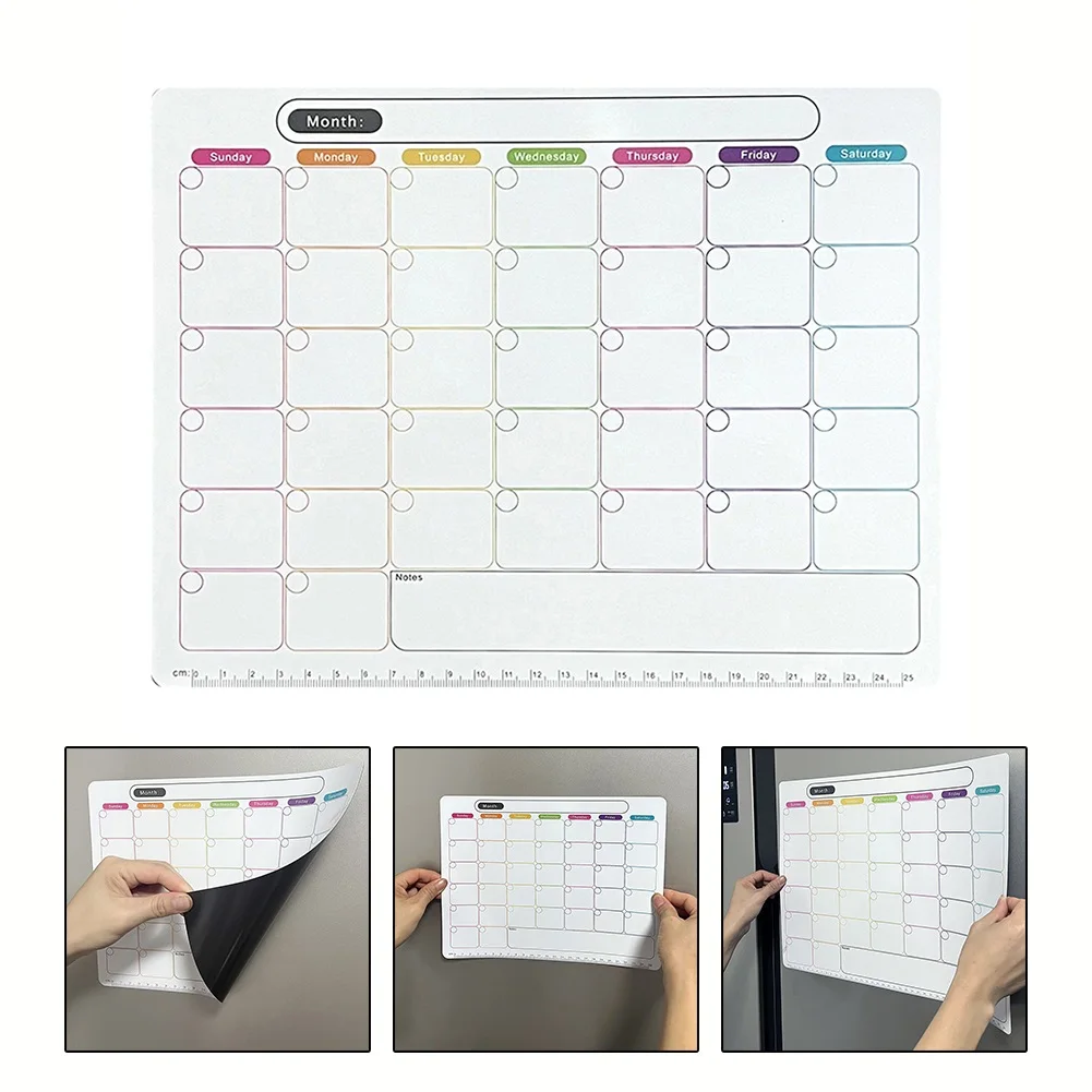 Calendar Dry Erase Calendar Clear And Spacious Design Easy To Install Magnetic Whiteboard Magnetic for surface