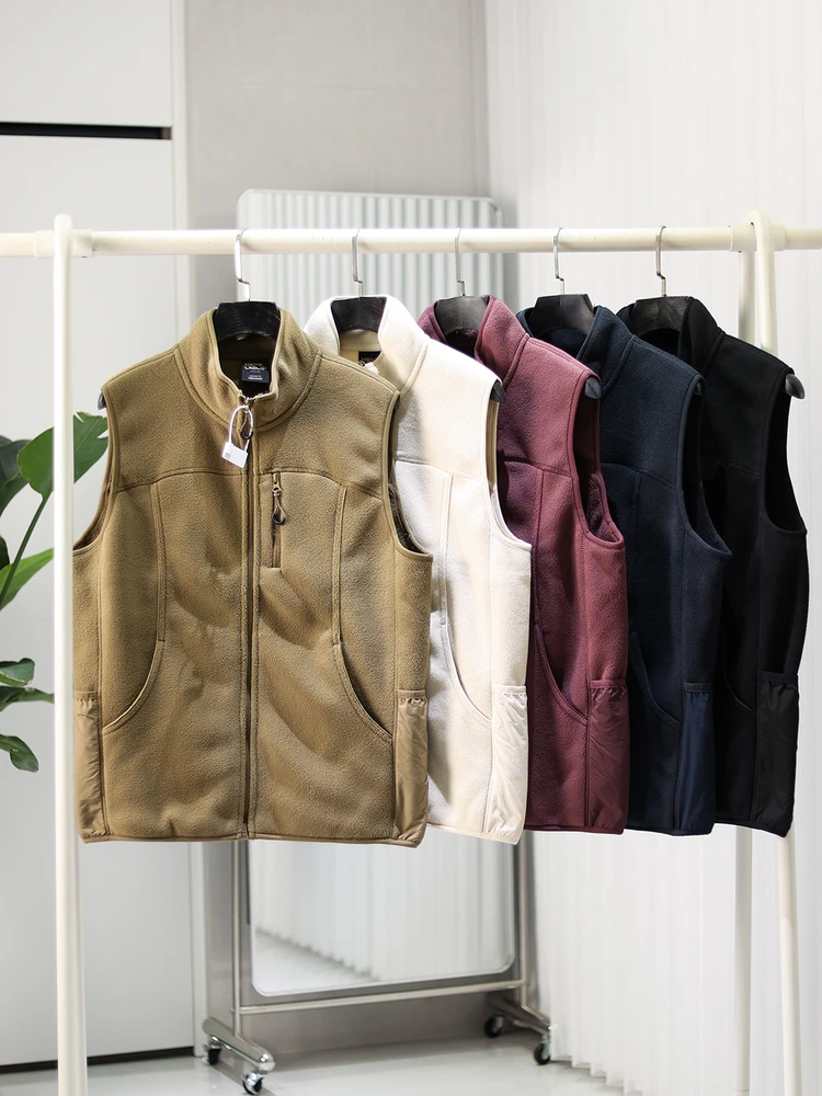 

Double-Sided Fce Heating Vest Men's Outdoor Casual Stand Collar Warm Thermal Vest Polyester Fiber Stand Fit Faion Urb...