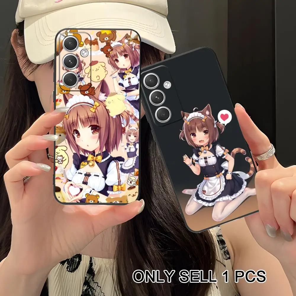 Nekopara Azuki Phone Case for Samsung Galaxy S26 S25 S24 S23 S22 S21 S20 Note20 Plus FE Ultra Soft TPU Shockproof Cover