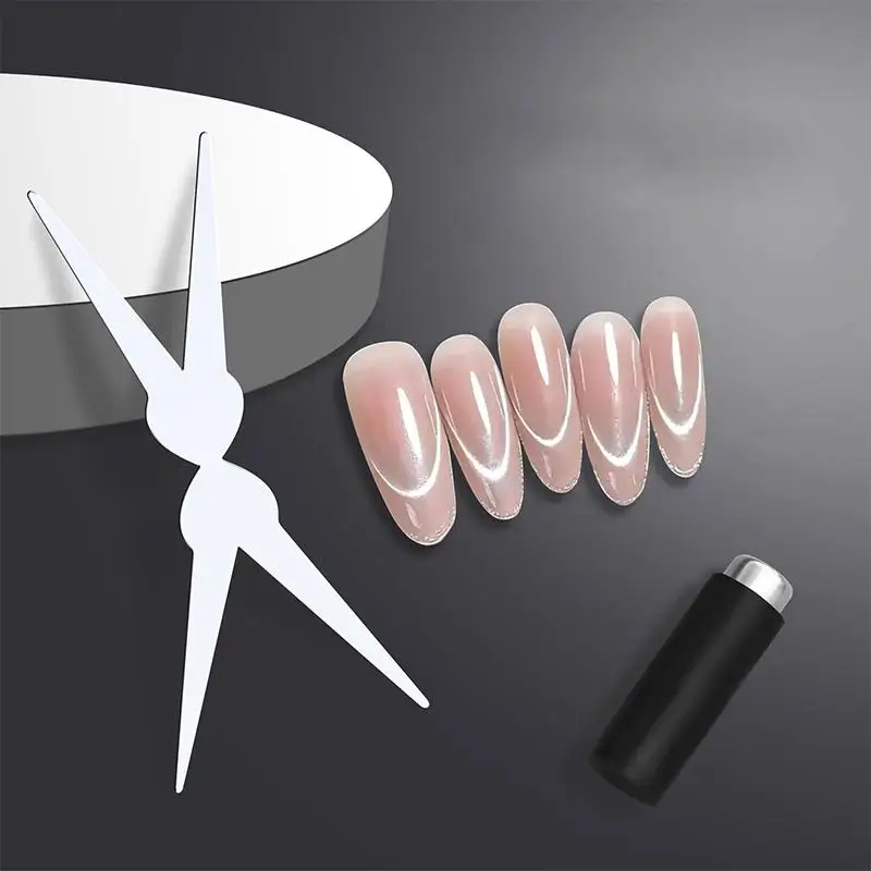 5/7-teiliges Doppelkopf-Magnet-Set für French Cat Eye Nageldesign, Hohlkaninchen-Liebesmagnet, starkes Magnetwerkzeug für Gel-Nagellack, Maniküre-Zubehör – Detail 8