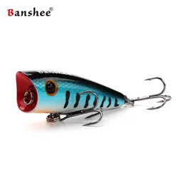 Banshee 60mm 8g Isca Popper Lure For Fishing Poppers Rattling Baits Poper Topwater Hard Bait Artificial Wobblers For Bass Pike