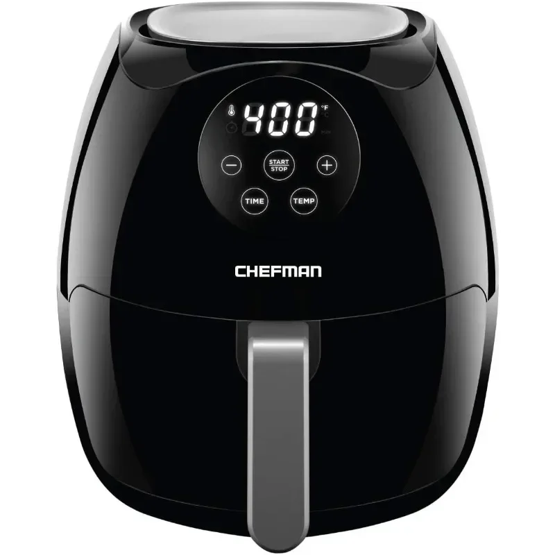 Chefman Touch Screen Air Fryer Oven Space Saving Flat Basket Healthy Oil-Free Airfryer W/ 60 Minute Timer & Auto Shutoff