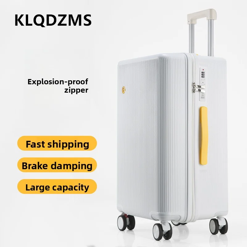 KLQDZMS Gepäck 20"22"24"26"28 Zoll Große Kapazität Trolley Fall ABS + PC Boarding Box Damen Universal Rad Roll Koffer