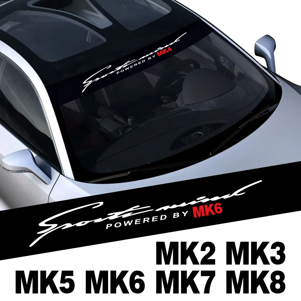 For Volkswagen VW Golf 4 5 7 3 2 8 MK4 MK7 MK2 MK8 MK6 MK5 MK3 Car Windshield Stickers Auto Decors Decals Films Accessories