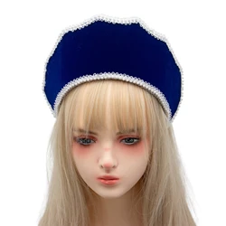 Medieval Elizabethan Tudor Crown Headpiece Royal French Mary Queen Women Cosplay Accessories Retro Headband