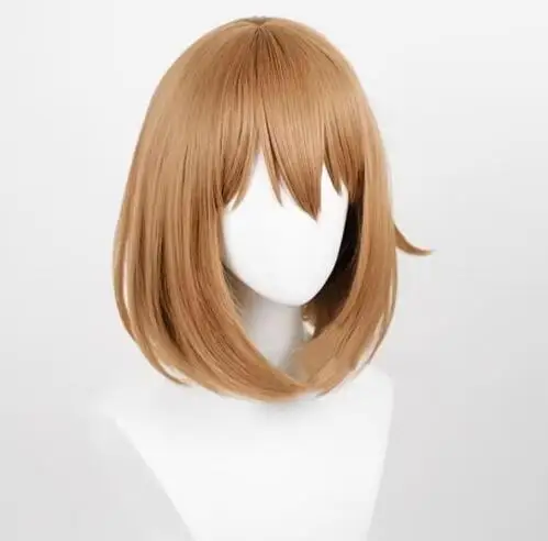 Peluca de Anime Mahiru Kouzuki para mujer, pelo corto, Cosplay de Yoru no Kurage wa Oyogenai, mhairu Kouzuki